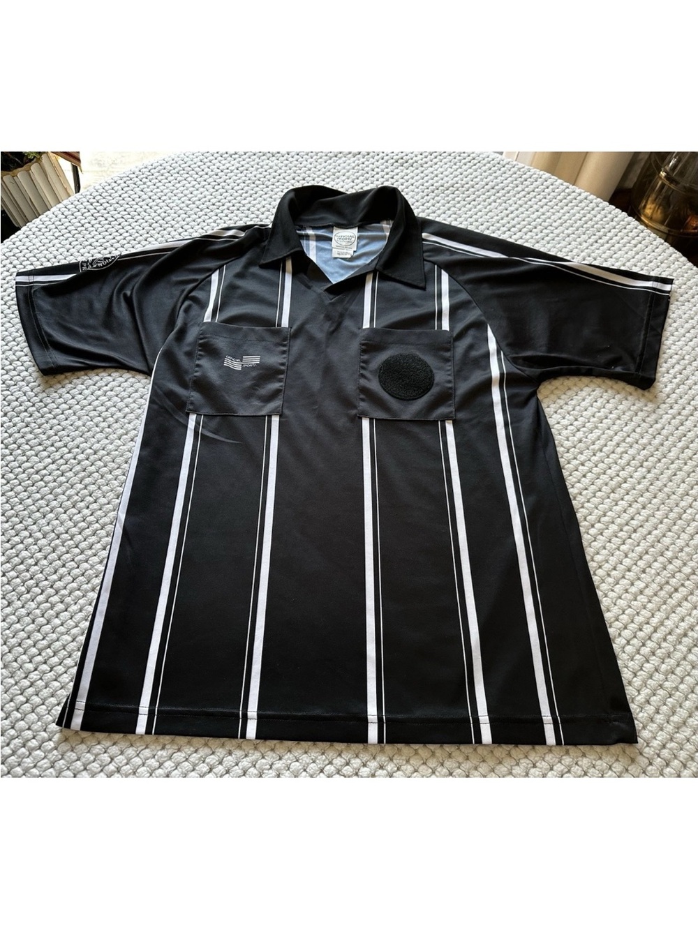 Official Sports U.S. Soccer Federation Referee Men's M Black Short Sleeve Shirt